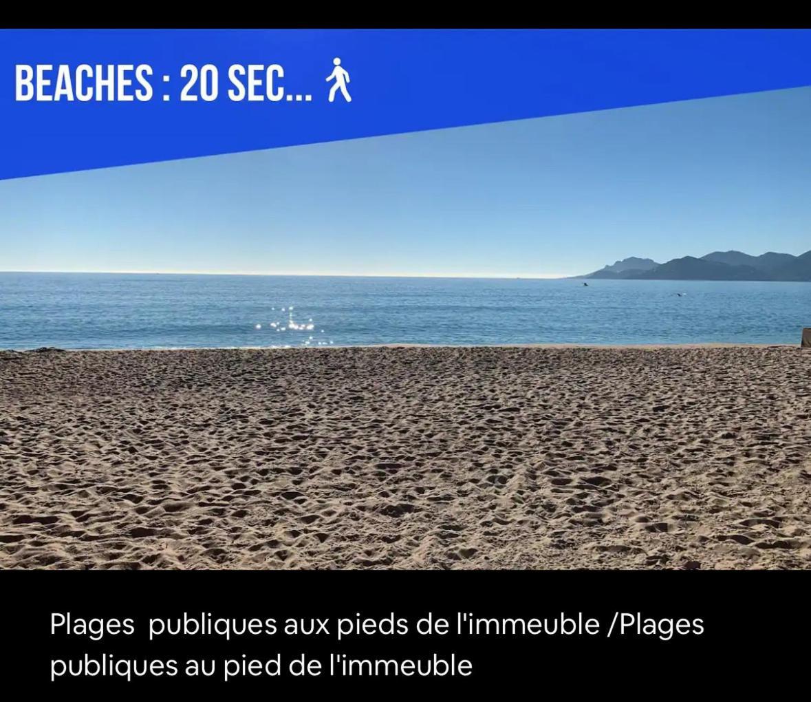 Impeccable 2 pièces avec balcons à 50m de la plage Antibes Esterno foto