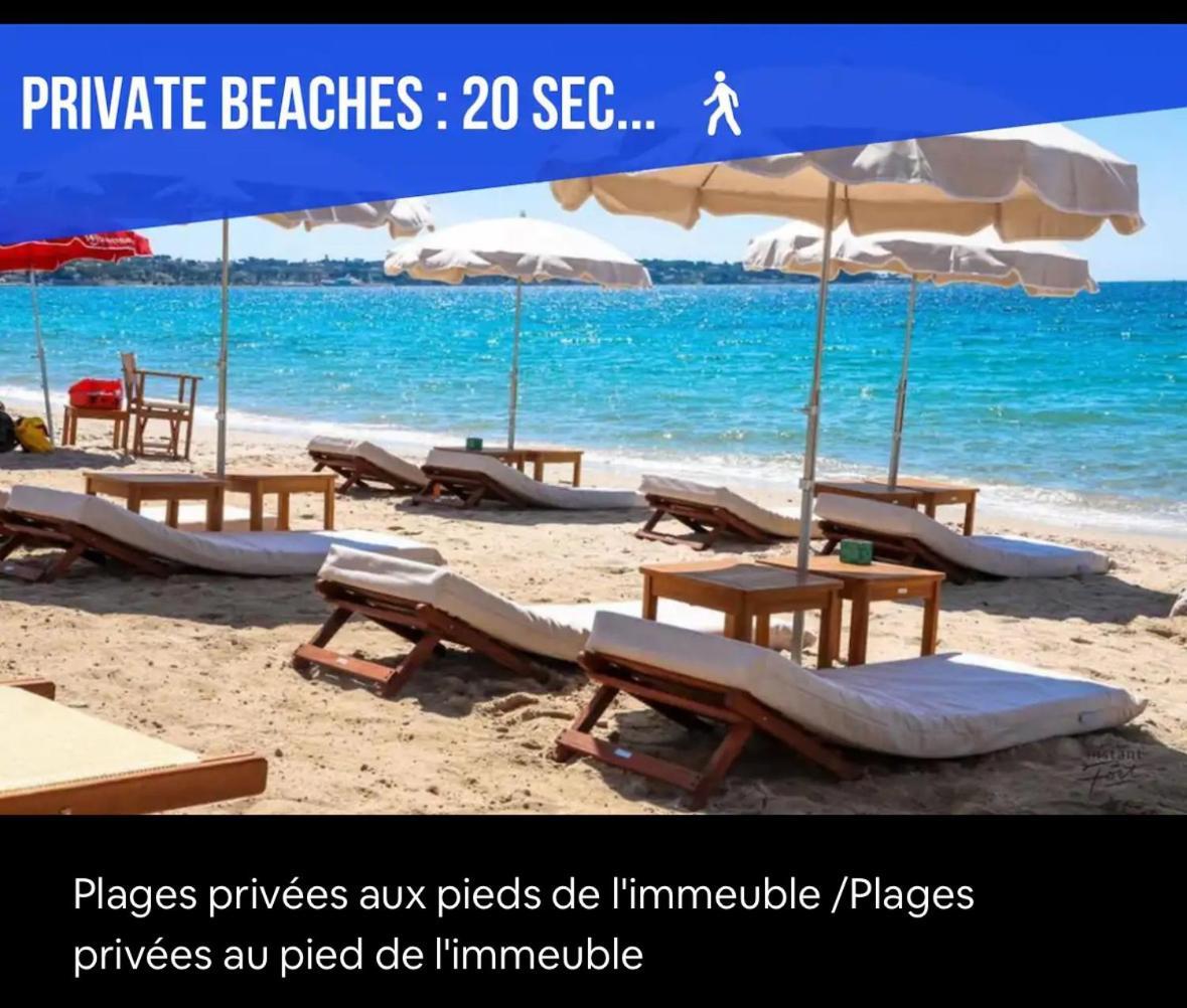 Impeccable 2 pièces avec balcons à 50m de la plage Antibes Esterno foto